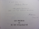 LES PROPOS DE M. DE CUQ-LEAUTE. Alfred Rosset 