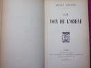 LA VOIX DE L'OISEAU. Henry Morane