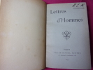 LETTRES D'HOMMES. ( Anonyme )