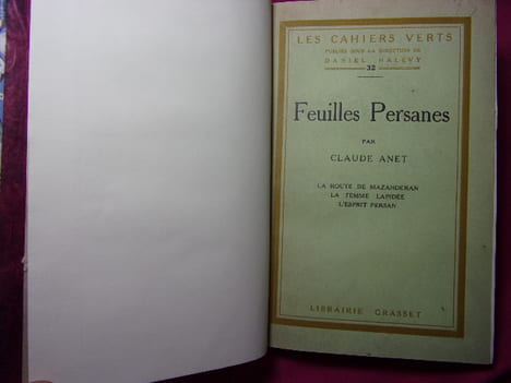 VOYAGE/ FEUILLES PERSANES. Claude Anet