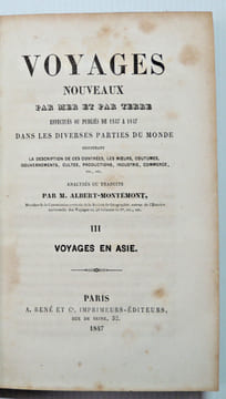 VOYAGES NOUVEAUX.
TIII. Voyages en Asie. Albert Montémont