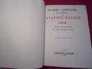 Tome XXIV : Pages d'histoire et de littérature, I, . Anatole France