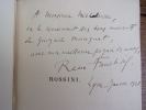 ROSSINI ( Comédie en 3 actes ). René Fauchois. Envoi autographe 