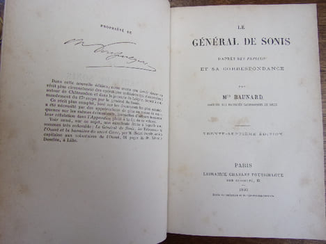 LE GÉNÉRAL DE SONIS
d'après ses papiers et sa correspondance. M.Baunard