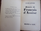 HISTOIRE DE FRANÇOIS D'ASSISE. Claude QUINARD