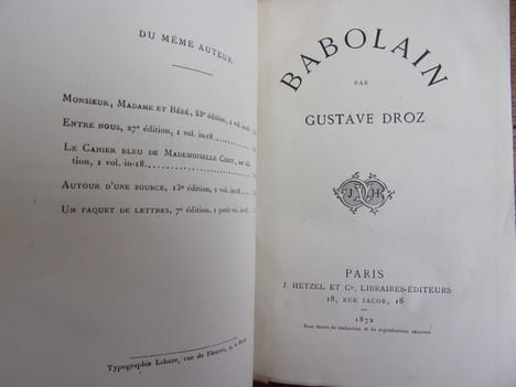 BABOLAIN
. Gustave Droz
