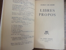 LIBRES PROPOS. Georges Delamare