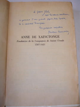 ANNE DE XAINCTONGE. Gaétan Bernoville
