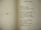 PIANO SEUL ( Poèmes). Paul Bazan