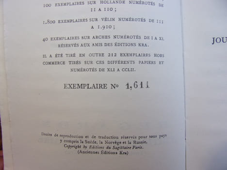 Fragment d'un journal ( relativisme suite ) 1930
. André Maurois
