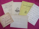 1889 lot de lettres & autographes Georges Duhamel, Jules Watteuw, Albert Delpit . Georges Duhamel, Jules Watteuw, Albert Delpit