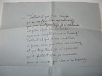 LETTRE AUTOGRAPHE A.Parmentier à Françis Eon LAS + enveloppe