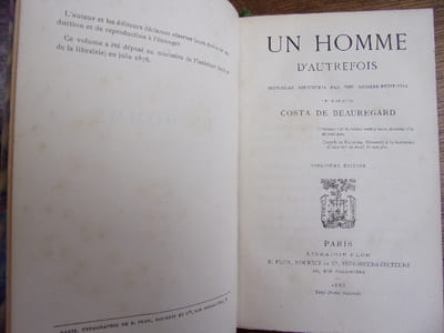 UN HOMME D'AUTREFOIS