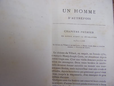 UN HOMME D'AUTREFOIS