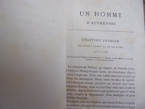 UN HOMME D'AUTREFOIS. Marquis de Costa Beauregard