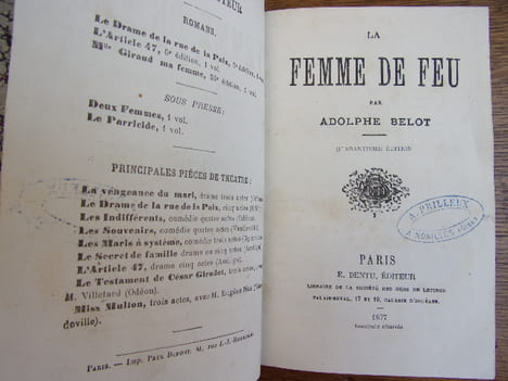 LA FEMME DE FEU. Adolphe Belot