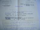 Lettre signée 1958. Société des gens de Lettres / Juliette Bienstock