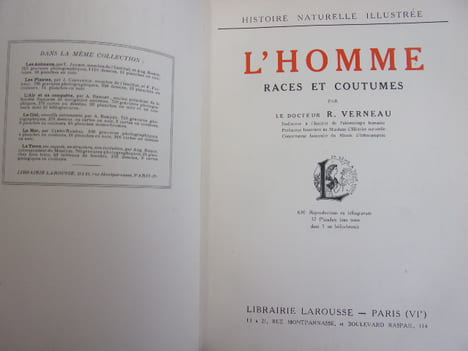 L'HOMME races et coutumes. R. Verneau