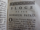 Plaidoyers & Oeuvres diverses . Monsieur Patru de l'Académie Française