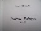 Journal Poétique 1939-1970. Henri Druart