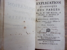 Explication des Fables.. 
Feu Abbé Barnier, de l'Académie des Belles-Lettres