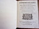 Commentaire littéral sur tous les livres de l'ancien & du nouveau testament.

Les Nombres et le Deuterome. Augustin Calmet