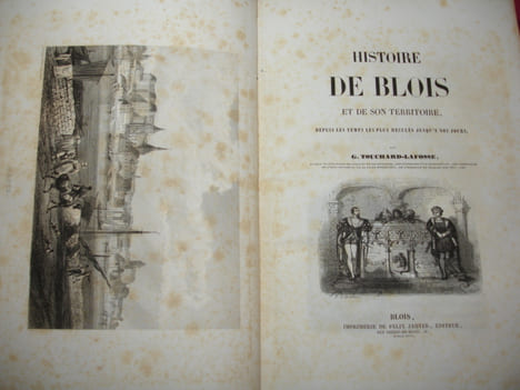 HISTOIRE DE BLOIS ET DE SON TERRITOIRE depuis les temps les plus reculés jusqu'à nos jours. G.Touchard-Lafosse