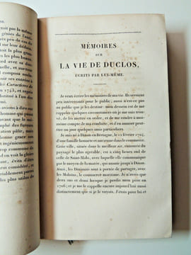 Considérations sur les moeurs de ce siècle, suivies des mémoires sur les moeurs
. Duclos