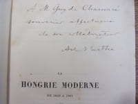 La Hongie moderne de 1849 à 1901. Etudes historiques