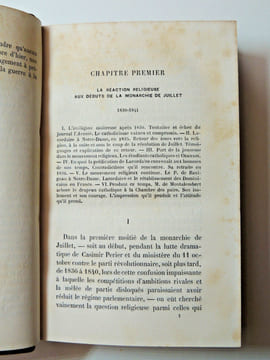 Paul Thureau-Dangin. L’église et l’État sous la Monarchie de Juillet. 1880. EO. Paul Thureau-Dangin
