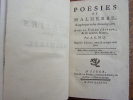 Poésie de Malherbe. Malherbe