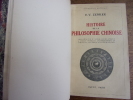 Histoire de la philosophie Chinoise

. E.V Zenker