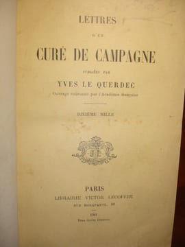LETTRES D'UN CURE DE CAMPAGNE / Reliure signée Pierson. Yves le Querdec