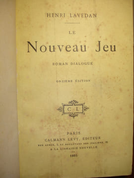 LE NOUVEAU JEU, ROMAN DIALOGUE / Reliure signée Pierson. Henri Lavedan