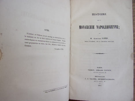 Histoire de la Monarchie Napoléonienne. Alphonse Potin