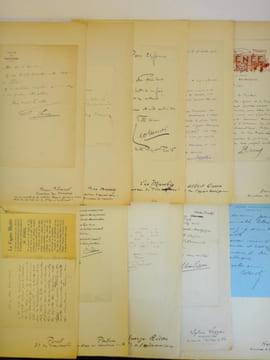 Exceptionnelle collection  de 10 lettres autographes signées de personnalités du monde du théâtre de boulevard à la Belle Époque .  Max Maurey - ...