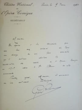 Exceptionnelle collection  de 10 lettres autographes signées de personnalités du monde du théâtre de boulevard à la Belle Époque .  Max Maurey - ...