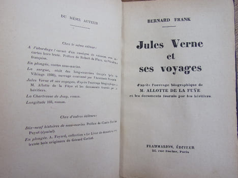 Jules Verne et ses voyages. Bernard Frank