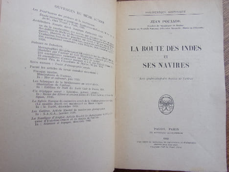 La route des Indes et ses navires. Jean Poujade