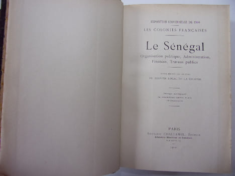 Les colonies Françaises, le Sénégal. undefined