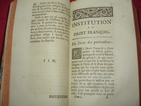 INSTITUTION AU DROIT FRANÇAIS. M.Argou, Avocat en parlement