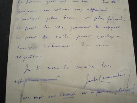 Lettre autographe JULES LEMAITRE A SON AMI MINISTRE. JULES LEMAITRE