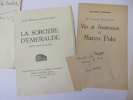 Lot autographes J. Renaud & Tahar Essafi, Sorcière d'Emeraude- Voyage Marco polo. 