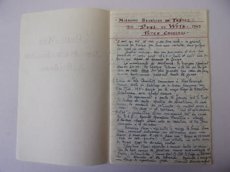 Lot de 2 cahiers manuscrits Winston Churchill. Par Irène Le Mesurier 1943/1953. Irène Le Mesurier