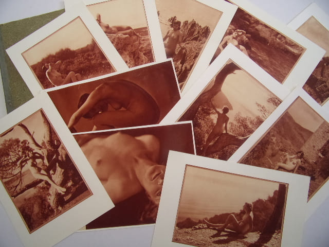 14 planches en h&eacute;liogravure sur papier v&eacute;lin,  " &eacute;tudes de nu en plein air " ,. G.L. Arlaud