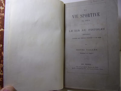 La vie sportive en 1874. Le tir au Pistolet.
