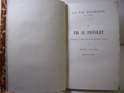 La vie sportive en 1874. Le tir au Pistolet.