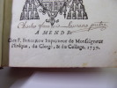 STATUTS SYNODAUX publiez dans le synode général, tenu à Mende les vingt-deux & vingt trois octobre 1738. Monseigneur Gabriel Flor de Choiseul Baupre, ...