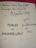 FABLES DE MAXIME-LERY . MAXIME-LERY