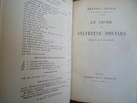 Le crime de Sylvestre Bonnard, membre de l'Institut . Anatole France. 